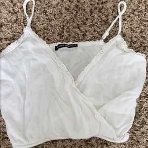 White Wrap crop top! Brandy Melville